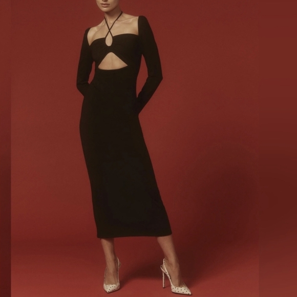 REFORMATION Alexei Dress Green Maxi Cut Out Medium - Picture 4 of 13